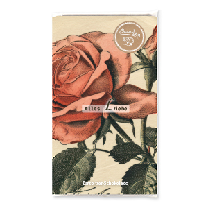 choco-lina-schoko-rose-nostalgisch-zartbitterschokolade-tafel image 1