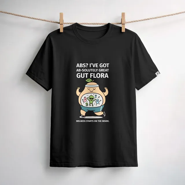 nature-s-finest-gut-flora-t-shirt-spruch-wei-baumwolle image 1