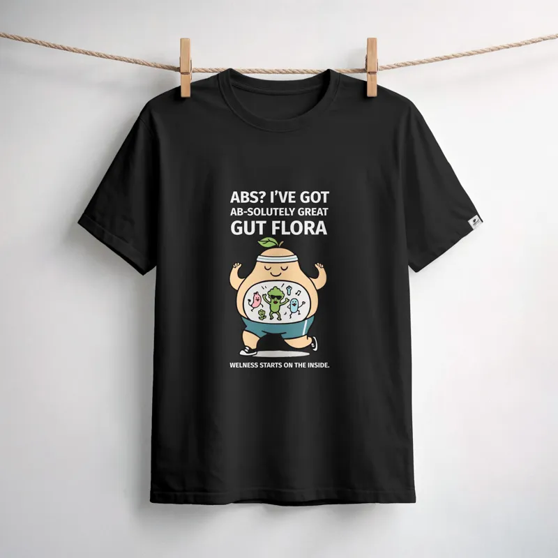 nature-s-finest-gut-flora-t-shirt-spruch-wei-baumwolle image 1