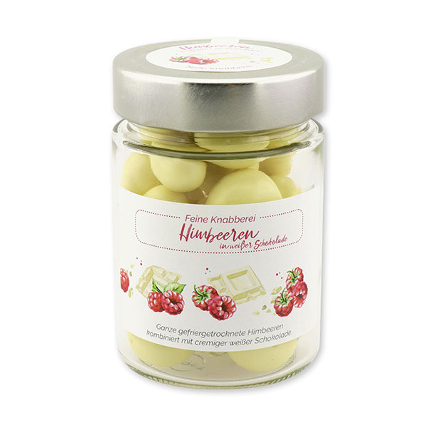 choco-lina-s-e-knabberei-himbeeren-wei-e-schokolade-snack image 1