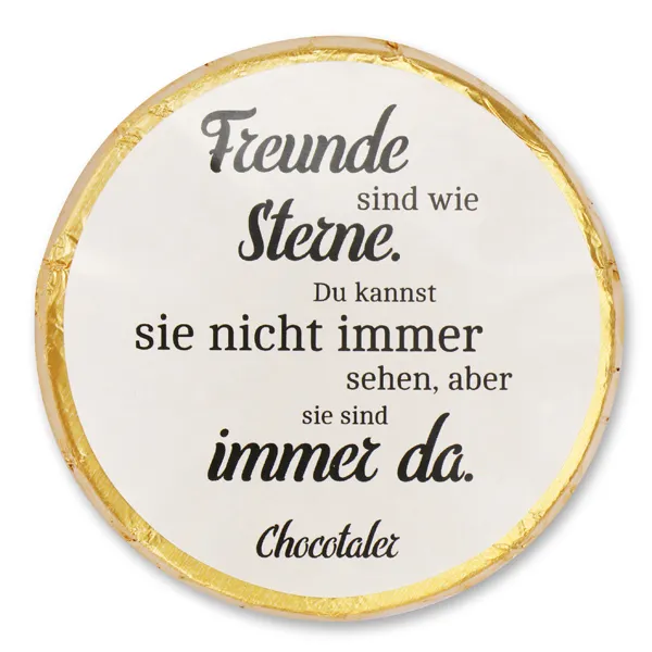 choco-lina-schoko-freunde-sind-wie-sterne-chocotaler-geschenk image 1