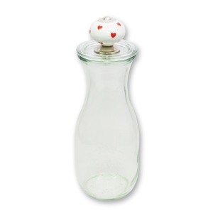 choco-lina-k-chenhelfer-weckglas-saftflasche-530ml-dekorknopf image 1