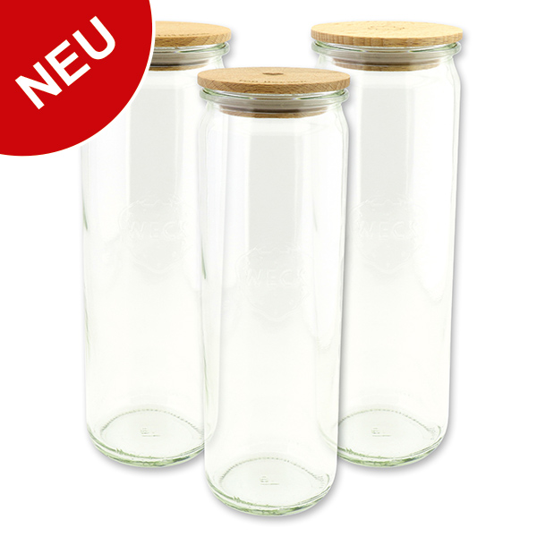 choco-lina-weck-glas-mit-holzdeckel-600ml-zylinderglas image 1
