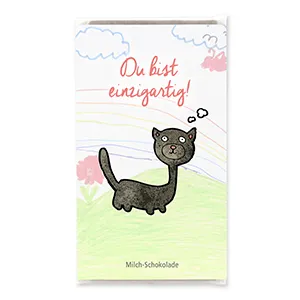 choco-lina-du-bist-einzigartig-milchschokolade-tafel-geschenk image 1