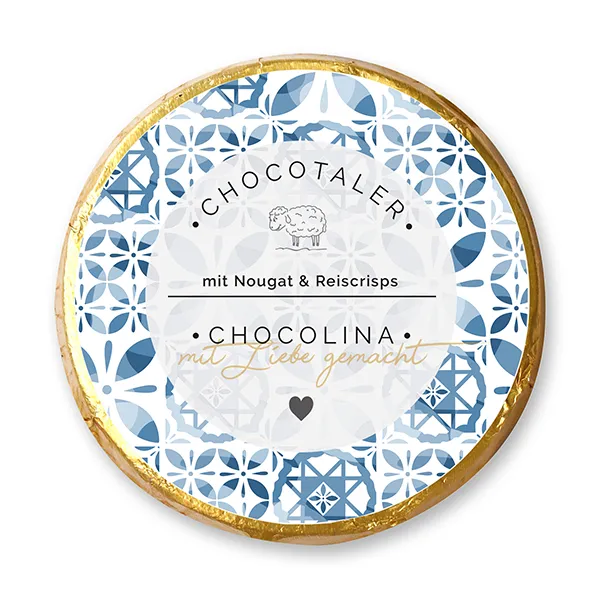 choco-lina-chocotaler-blaues-kachel-design-schokolade image 1