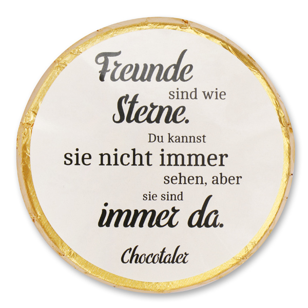 choco-lina-schoko-freunde-sind-wie-sterne-chocotaler-geschenk image 1