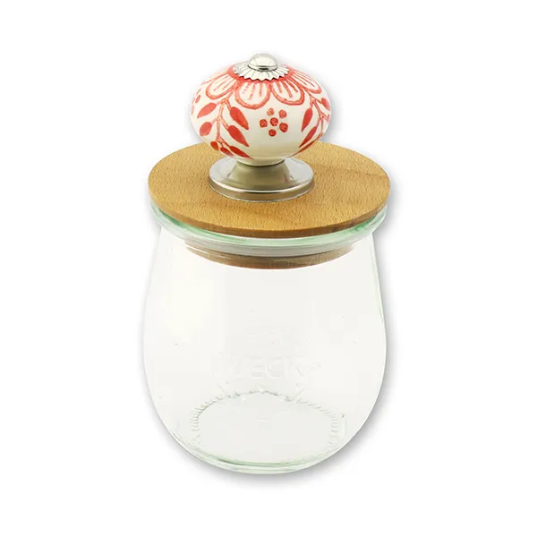 choco-lina-weck-glas-220ml-tulpenglas-mit-holzdeckel image 1