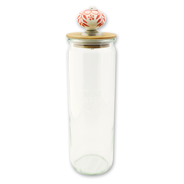 choco-lina-weck-glas-holzdeckel-knopf-600ml-zylinderglas image 1
