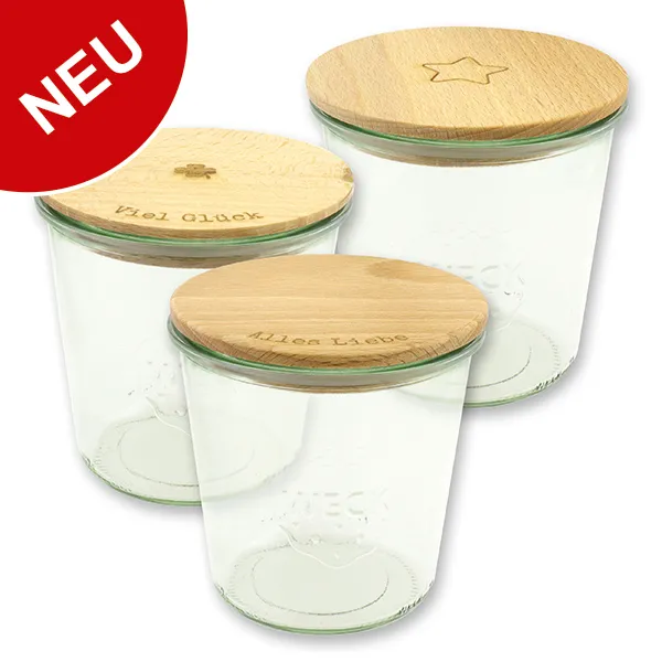 choco-lina-weck-sturzglas-560ml-mit-holzdeckel-graviert image 1