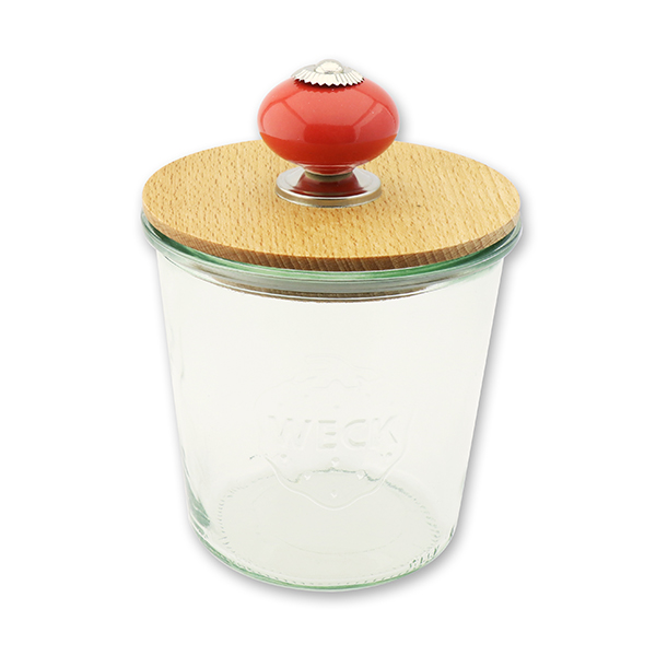 choco-lina-weck-glas-holzdeckel-580ml-vorratsglas-sturzglas image 1