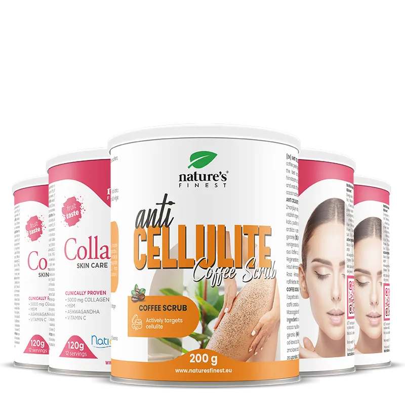 nature-s-finest-collagen-skincare-pulver-4x-kaffeepeeling-set image 1