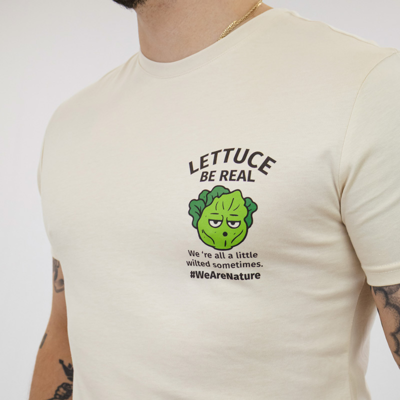 nature-s-finest-lettuce-be-real-t-shirt-shirt-mit-spruch image 2