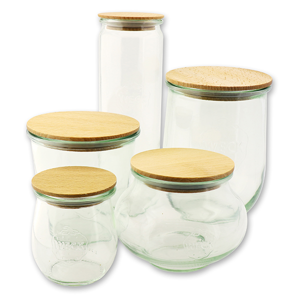 choco-lina-k-chenhelfer-weck-glas-mit-holzdeckel-vorratsglas image 1