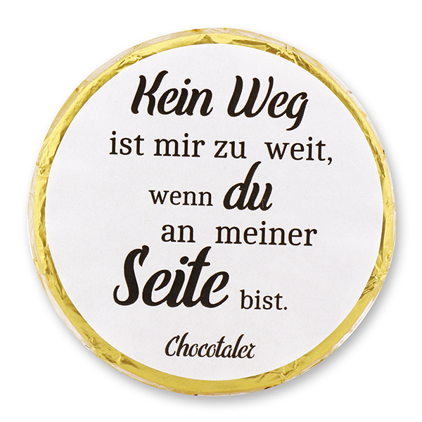 choco-lina-schoko-kein-weg-ist-mir-zu-weit-chocotaler-geschenk image 1