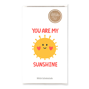 choco-lina-you-are-my-sunshine-milchschokolade-tafel image 1