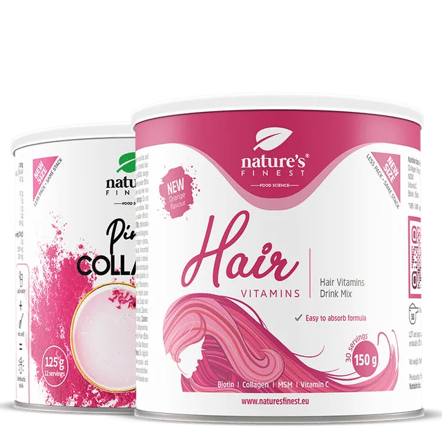 nature-s-finest-pink-latte-kollagen-hair-vitamins-set image 1