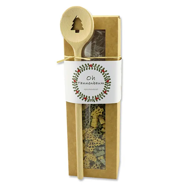 choco-lina-nudeln-oh-tannenbaum-geschenkset-mit-kochl-ffel image 1