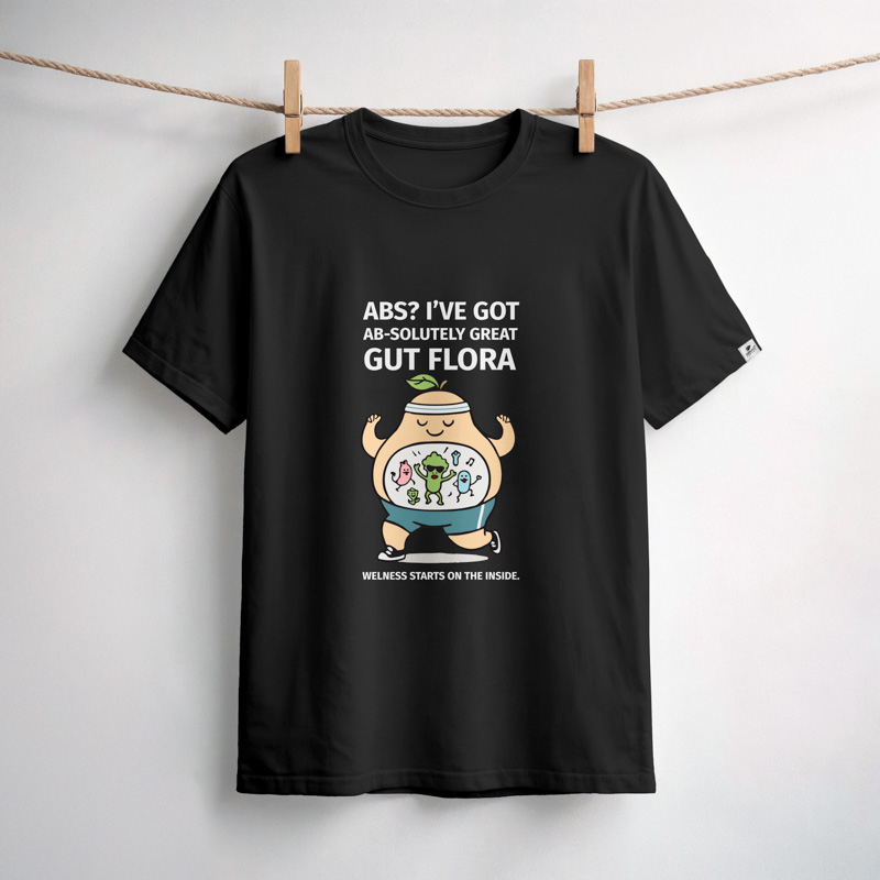 nature-s-finest-gut-flora-t-shirt-spruch-wei-baumwolle image 1