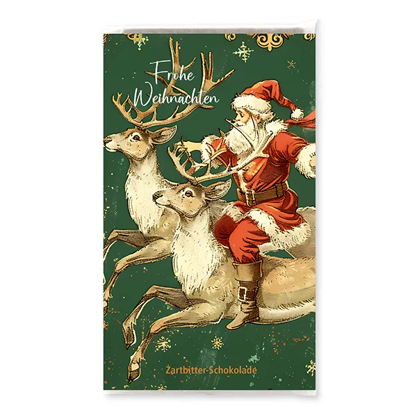 choco-lina-frohe-weihnachten-rentier-zartbitterschokolade image 1
