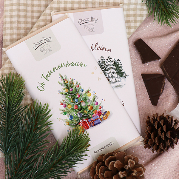 choco-lina-oh-tannenbaum-zartbitterschokolade-tafel image 2