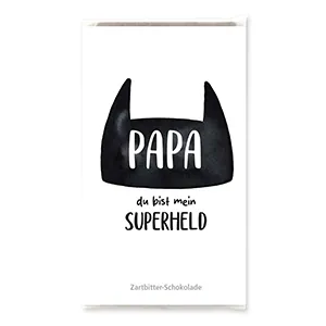choco-lina-schoko-papa-superheld-zartbitterschokolade-tafel image 1