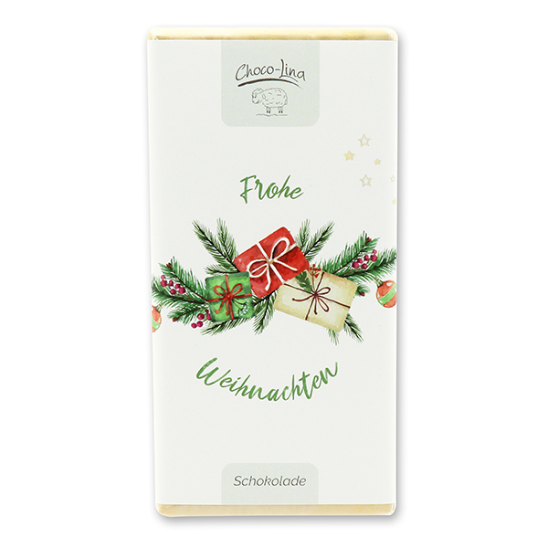 choco-lina-schoko-frohe-weihnachten-zartbitterschokolade-tafel image 1
