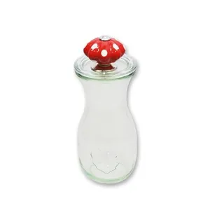 choco-lina-weckglas-mit-dekorknopf-saftflasche-290ml-glas image 1