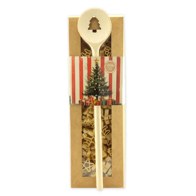 choco-lina-nudeln-geschenkset-christbaum-mit-kochl-ffel image 1