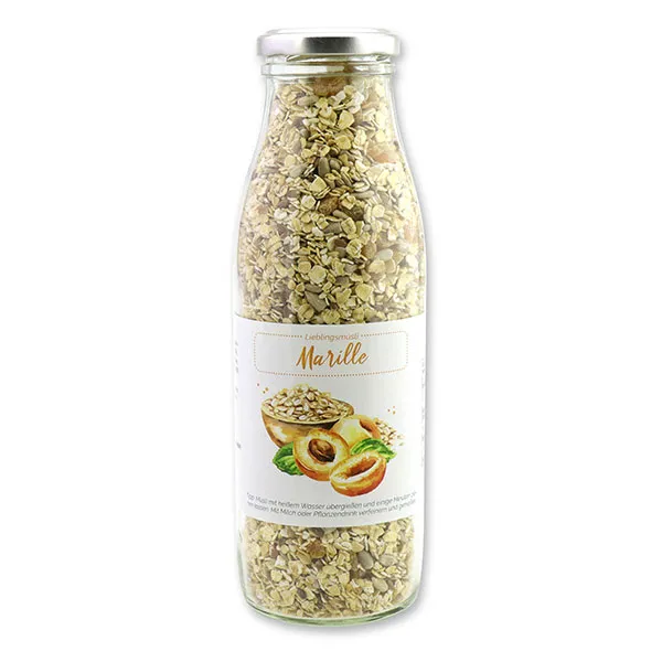 choco-lina-naschen-mu00fcsli-marille-milchflasche-knuspermu00fcsli image 1