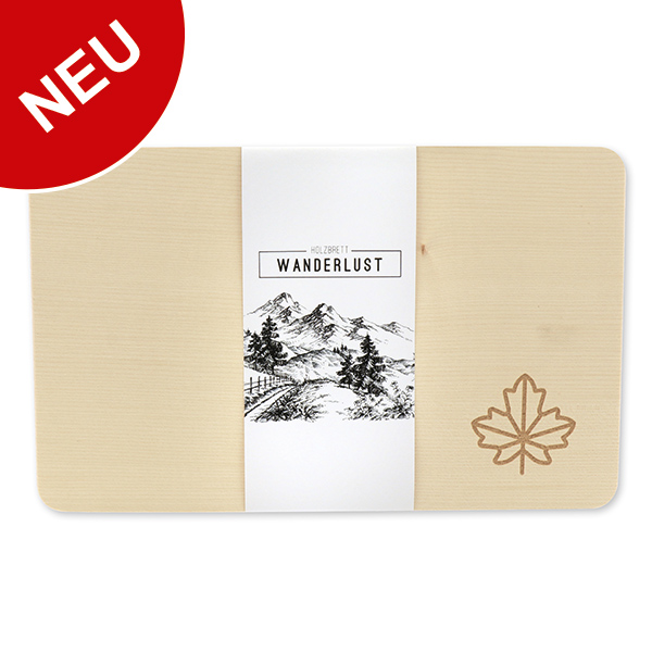 choco-lina-holzbrett-wanderlust-blatt-gravur-brett image 1