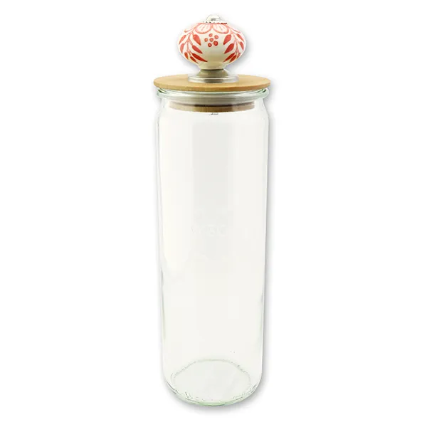 choco-lina-weck-glas-holzdeckel-knopf-600ml-zylinderglas image 1