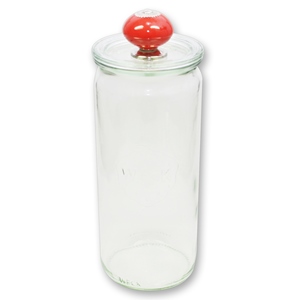 choco-lina-weckglas-mit-dekorknopf-1040ml-zylinderglas-vorratsglas image 1