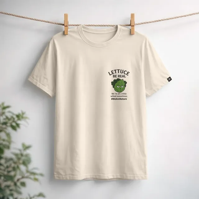 nature-s-finest-lettuce-be-real-t-shirt-shirt-mit-spruch image 1