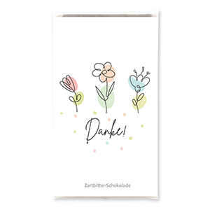 choco-lina-danke-zartbitterschokolade-tafel-dunkles-geschenk image 1