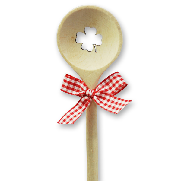 choco-lina-k-chenhelfer-kleeblatt-kochl-ffel-rund-holz-mit-masche image 1