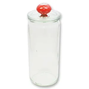 choco-lina-weckglas-mit-dekorknopf-1040ml-zylinderglas-vorratsglas image 1