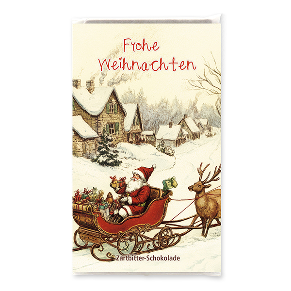 choco-lina-schoko-frohe-weihnachten-schlitten-zartbitter-tafel image 1