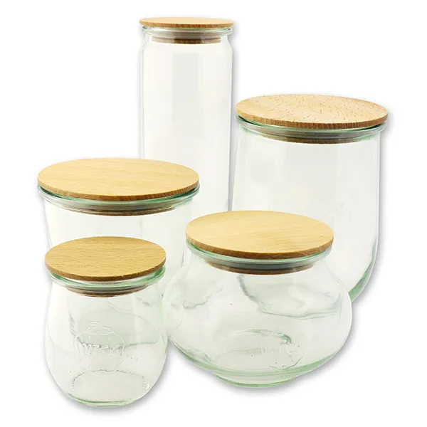 choco-lina-k-chenhelfer-weck-glas-mit-holzdeckel-vorratsglas image 1