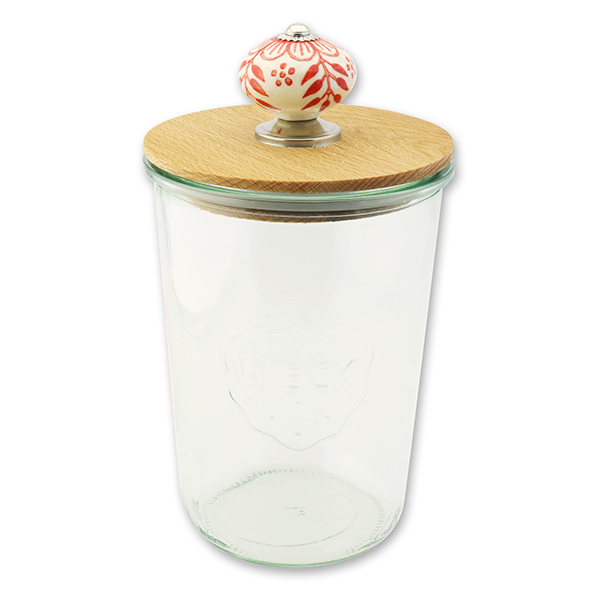 choco-lina-weck-glas-holzdeckel-knopf-850ml-sturzglas image 1