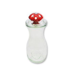 choco-lina-weckglas-mit-dekorknopf-saftflasche-290ml-glas image 1