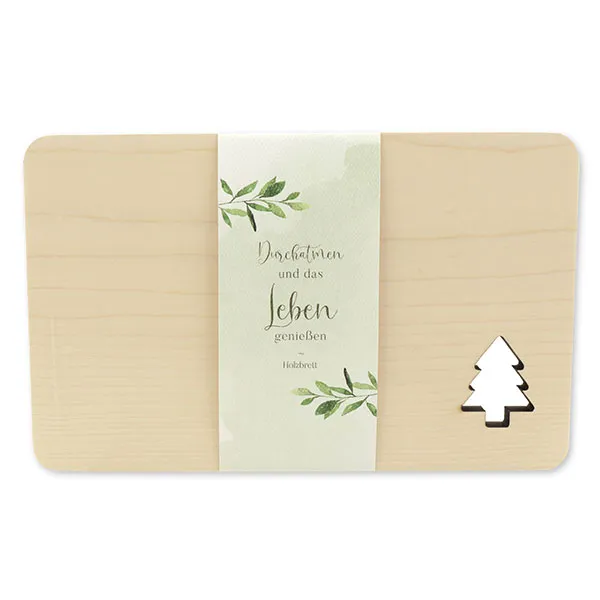 choco-lina-holzbrett-tannenbaum-durchatmen-schneidebrett-holz image 1