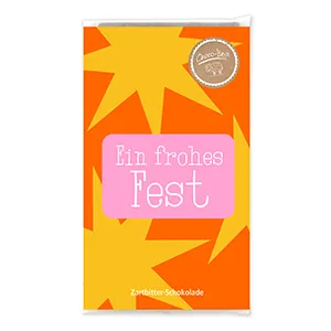 choco-lina-ein-frohes-fest-zartbitterschokolade-tafel image 1