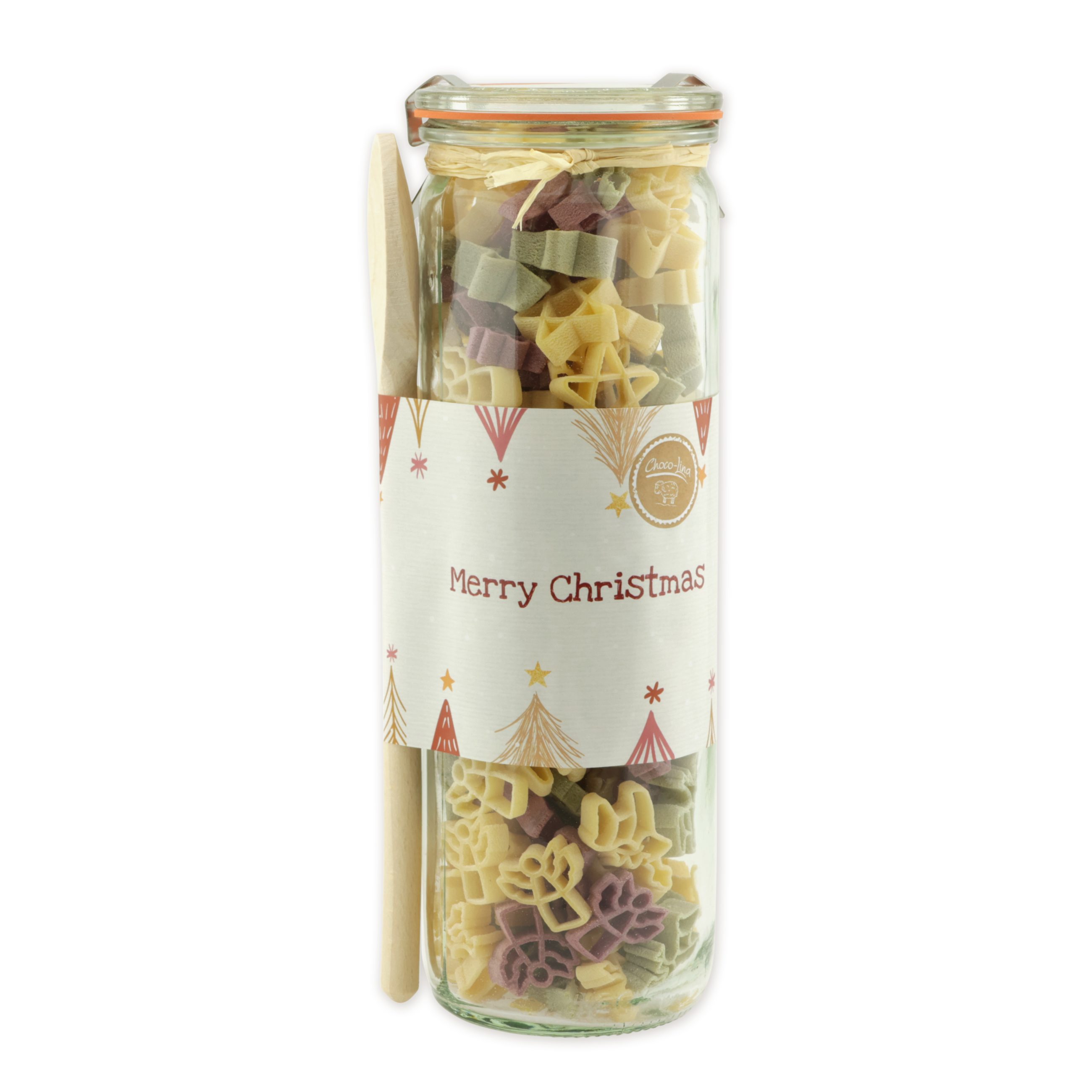 choco-lina-nudeln-geschenkset-klein-merry-christmas-mit-kochl-ffel image 1