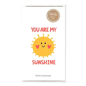 choco-lina-you-are-my-sunshine-milchschokolade-tafel image 1