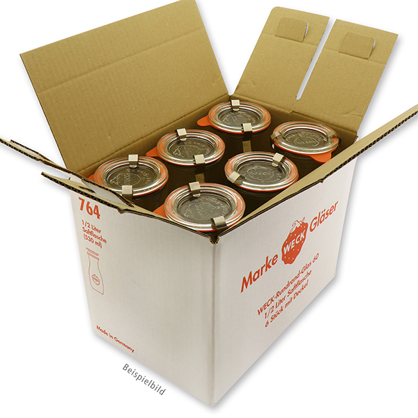 choco-lina-weck-saftflasche-290-ml-6er-einmachglas-set image 2