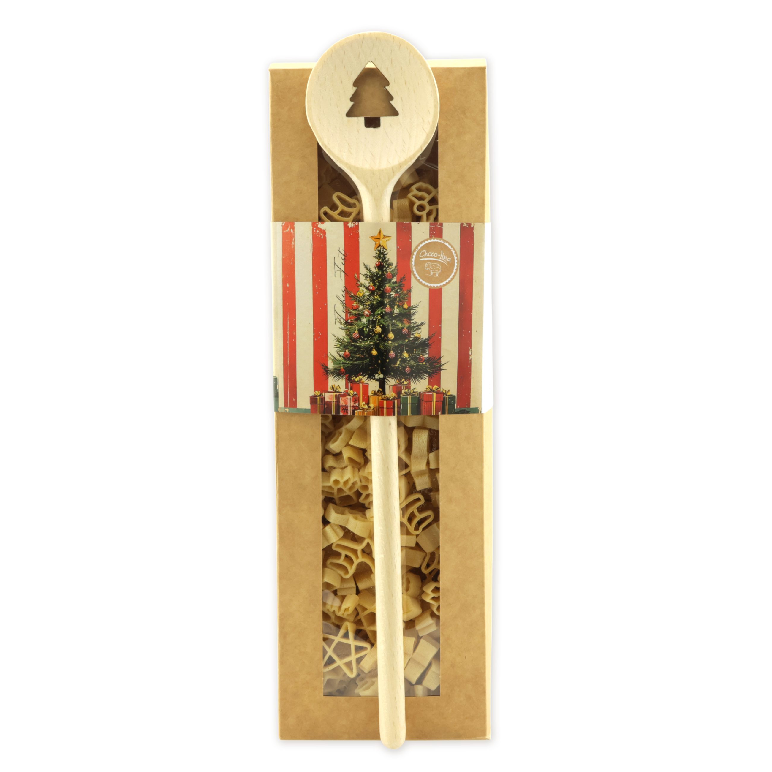 choco-lina-nudeln-geschenkset-christbaum-mit-kochl-ffel image 1