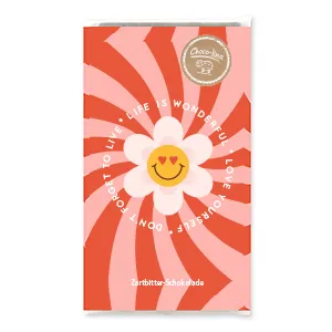 choco-lina-schoko-smiley-blumig-zartbitter-schokolade-geschenk image 1