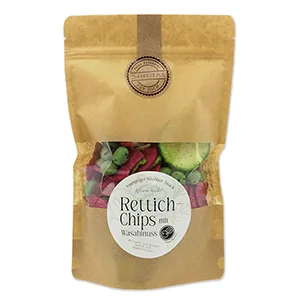 choco-lina-naschen-rettich-chips-knabberei-papiert-te-pikant image 1