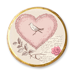 choco-lina-schoko-chocotaler-taube-herz-rosa-schokoladengeschenk image 1