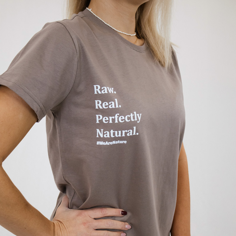 nature-s-finest-raw-real-perfectly-natural-t-shirt-mit-aufdruck image 5